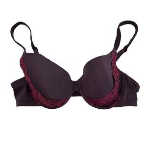 Wacoal Opulence Contour Bra Purple Pink Lace Size 36C